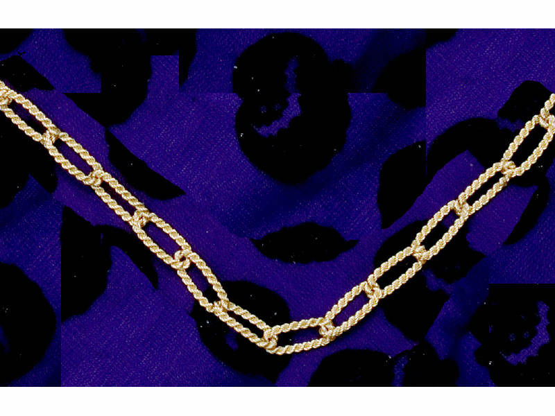 Appraisal: OVAL LINK CHAIN k yellow gold with oval links with