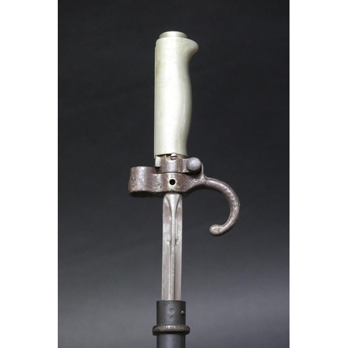 Appraisal: French Epee bayonet Model with scabbard Kiesling An excellent example