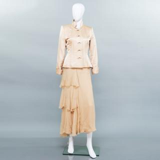 Appraisal: Maggie Norris Couture satin jacket and silk skirt Maggie Norris