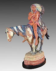 Appraisal: Harry Jackson Washakiepolychrome bronze x x in