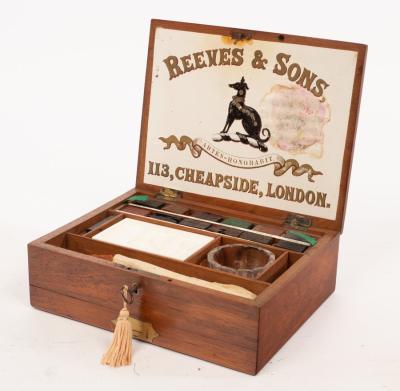 Appraisal: A th Century paint box Reeves Sons Cheapside London containing