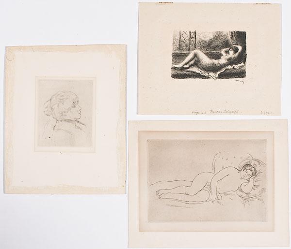 Appraisal: SIX WORKS ON PAPER AFTER RENOIR a collection of female