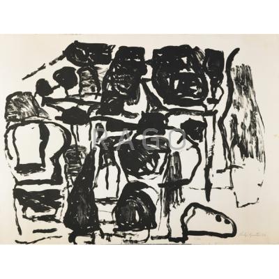 Appraisal: Philip Guston American - Untitled Lithograph Signed dated and numbered