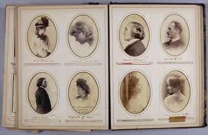 Appraisal: CABINET CARD ALBUM - MOST THEATRICAL IMAGES - CABINET CARDS