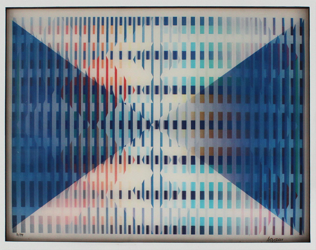 Appraisal: YAACOV AGAM AGAMOGRAPH SIGNED NUMBERED ''New Dimensions'' '' x ''