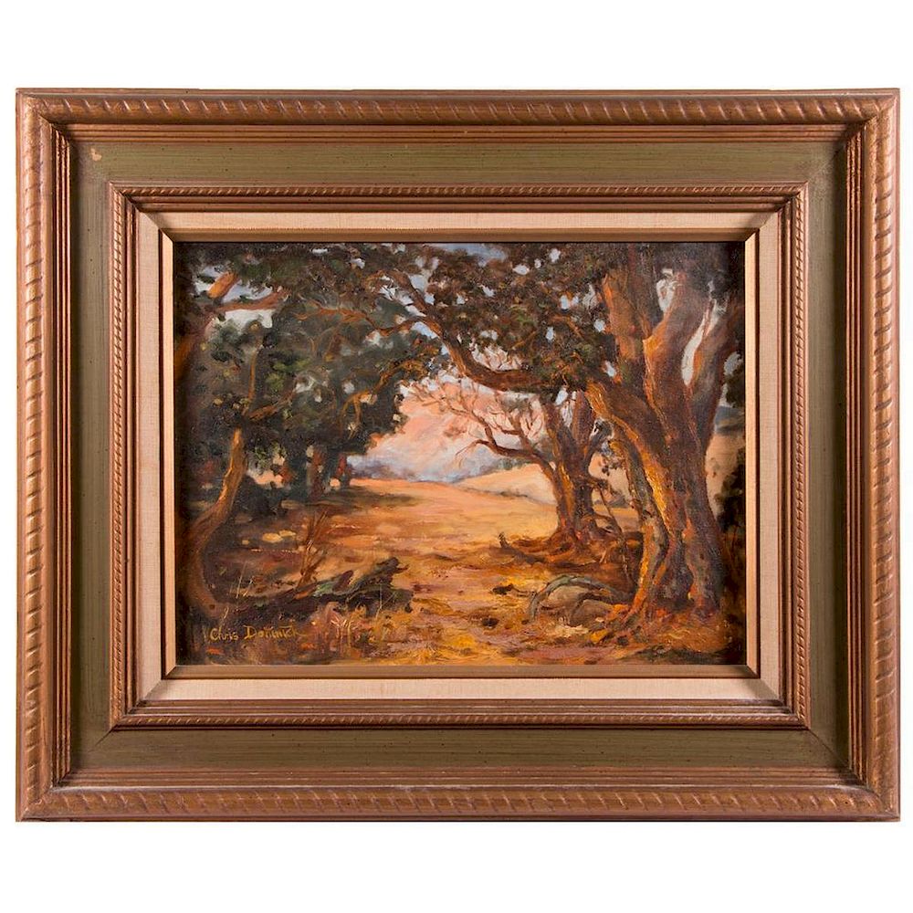 Appraisal: Landscape by Chris Domnick An oil on canvas landscape by