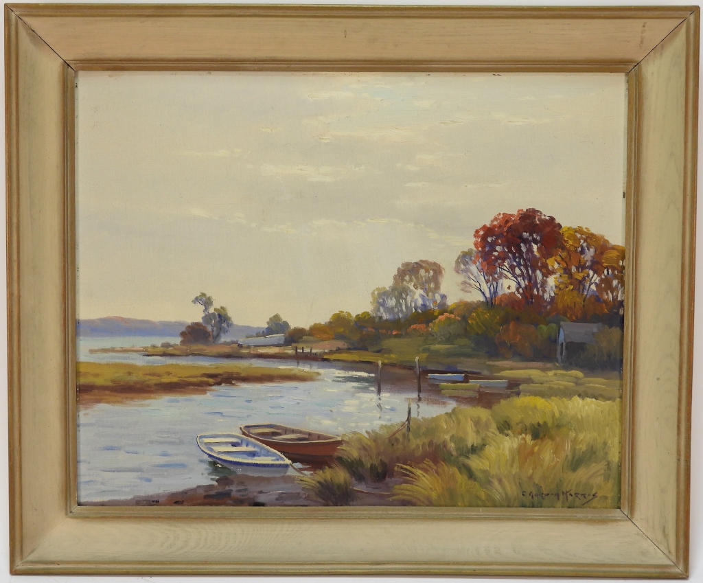 Appraisal: C GORDON HARRIS IMPRESSIONIST LANDSCAPE PAINTING Rhode Island - Depicts