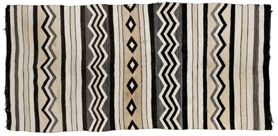 Appraisal: Navajo Chinle rug bands of wavy lin