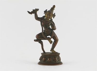 Appraisal: A rare Tibetan copper figure of Vajravarahi standing on an