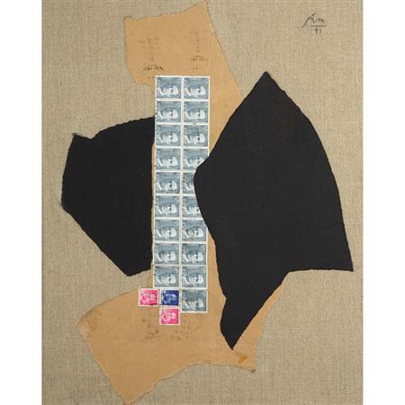 Appraisal: Robert Motherwell American - Untitled With Stamps Estimate -