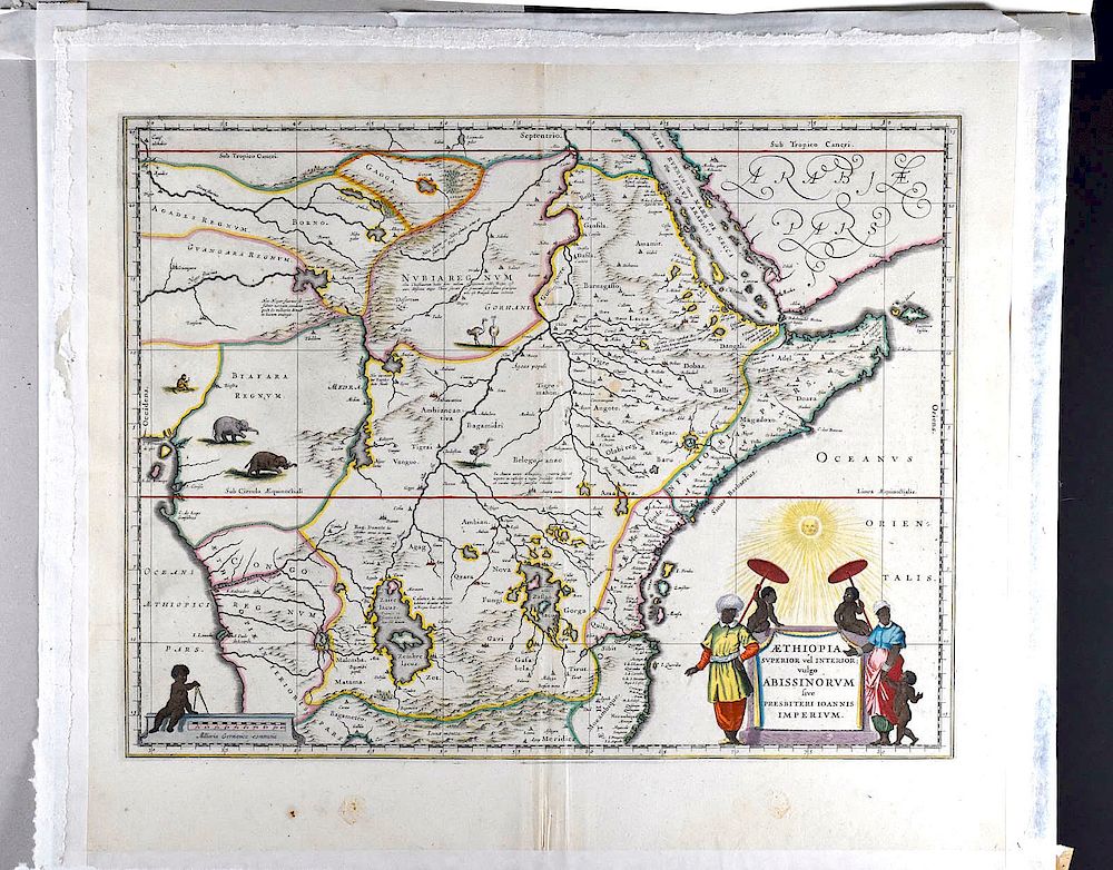 Appraisal: Blaeu Map of Ethiopia ca Willem Janszoon Blaeu - Aethiopia