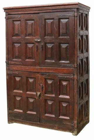 Appraisal: Continental Baroque style oak armoire th c with later elements