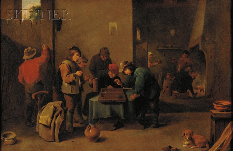 Appraisal: School of David Teniers II Flemish - The Tric Trac