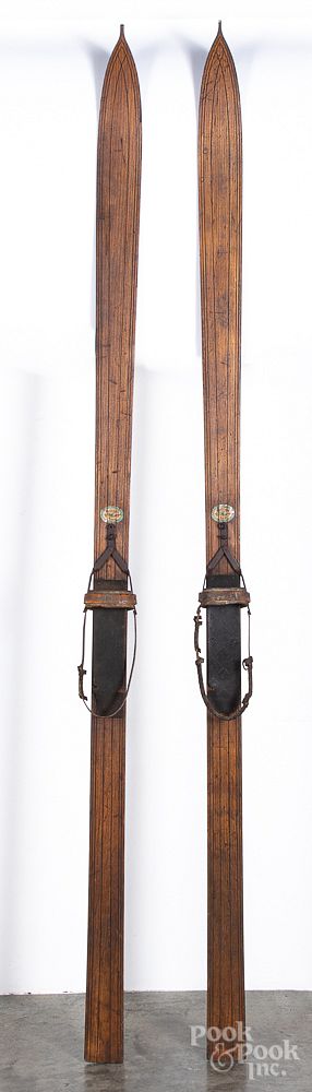 Appraisal: Pair of Northland wooden ski's ca Pair of Northland wooden