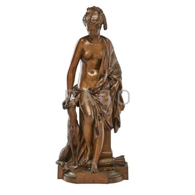 Appraisal: ALBERT ERNEST CARRIER-BELLEUSE French - Bronze sculpture of Diana with