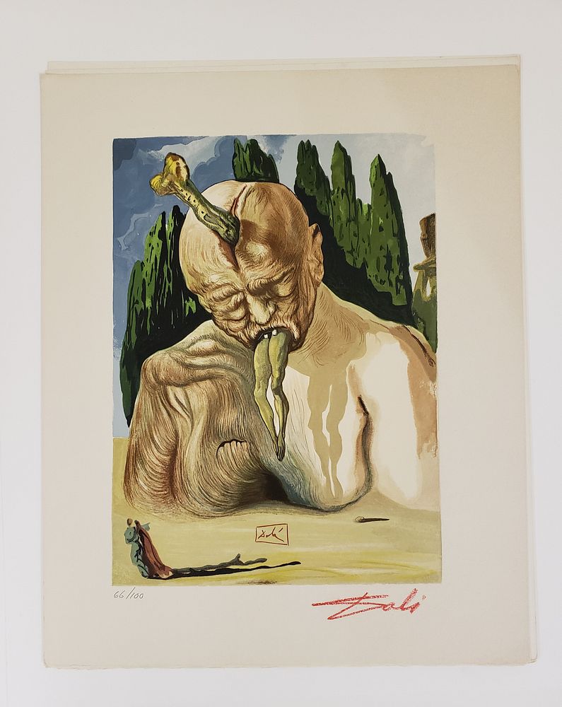 Appraisal: Salvador Dali DIVINE COMEDY Inferno Woodcut This is an original