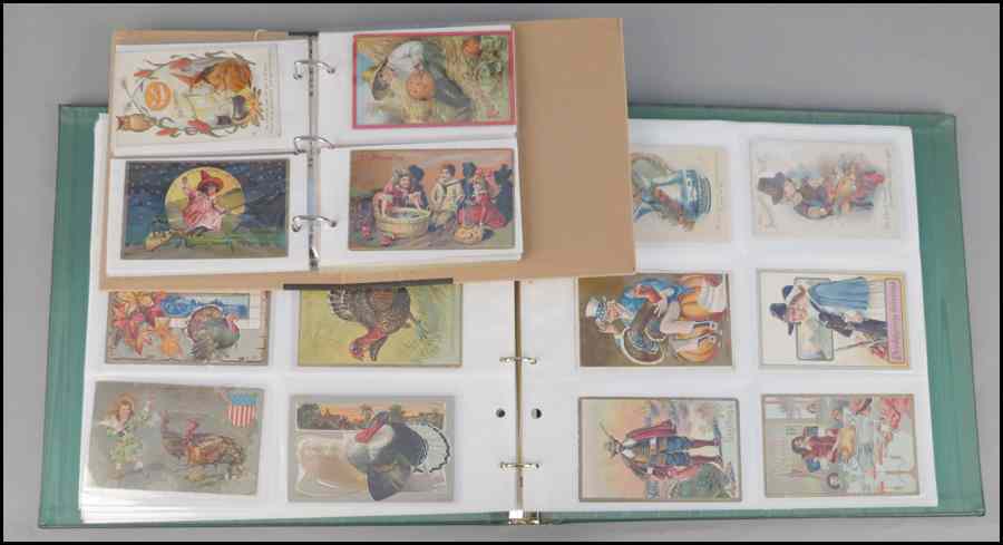 Appraisal: COLLECTION OF THANKSGIVING POSTCARDS In a vinyl album Condition No