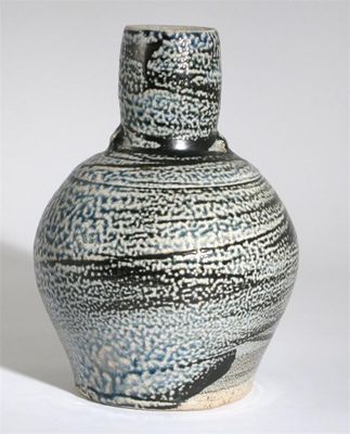 Appraisal: Micki Schloessingk b a salt-glazed stoneware vase ovoid with collar