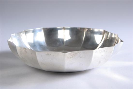 Appraisal: TIFFANY CO STERLING SILVER BOWL mid- th century Flaring faceted