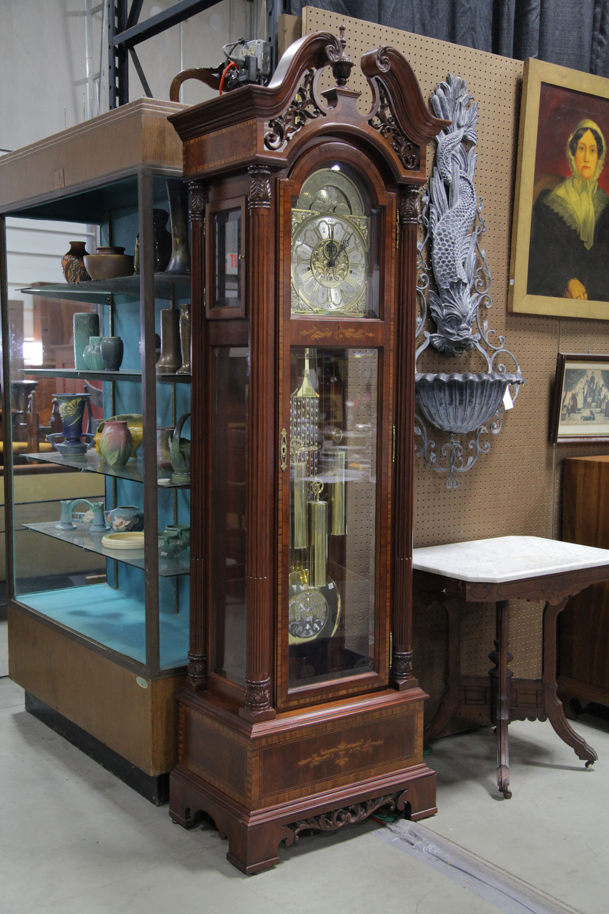 Appraisal: HOWARD MILLER TALL CASE CLOCK Michigan late th century ''Beacon