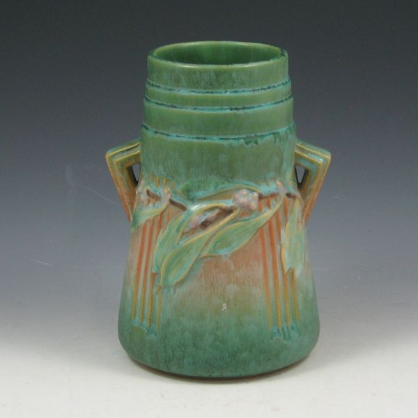 Appraisal: Roseville Laurel - vase in green Marked in red crayon