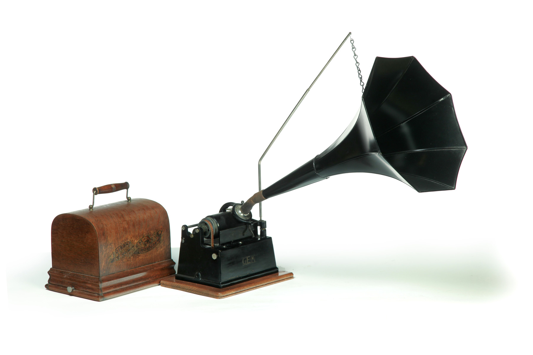 Appraisal: EDISON GEM CYLINDER PHONOGRAPH American st quarter- th century Oak