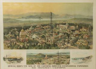 Appraisal: Framed lithograph Official Bird's-Eye View of the California Midwinter International