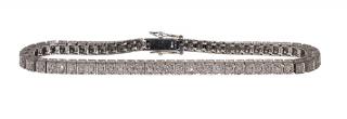 Appraisal: Diamond and k white gold straightline bracelet Diamond and k