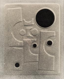 Appraisal: OMAR RAYO COLOMBIAN - Geometric Composition intaglio etching x cm