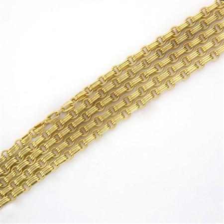 Appraisal: Four Strand Gold Chain Bracelet Estimate -