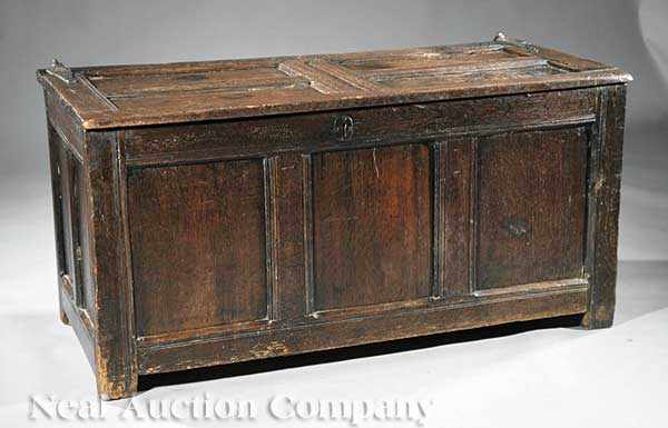 Appraisal: A William and Mary Carved Oak Blanket Chest late th