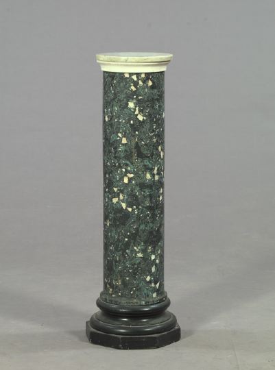 Appraisal: Continental Marble and Ebonized Pedestal in the Louis XVI taste