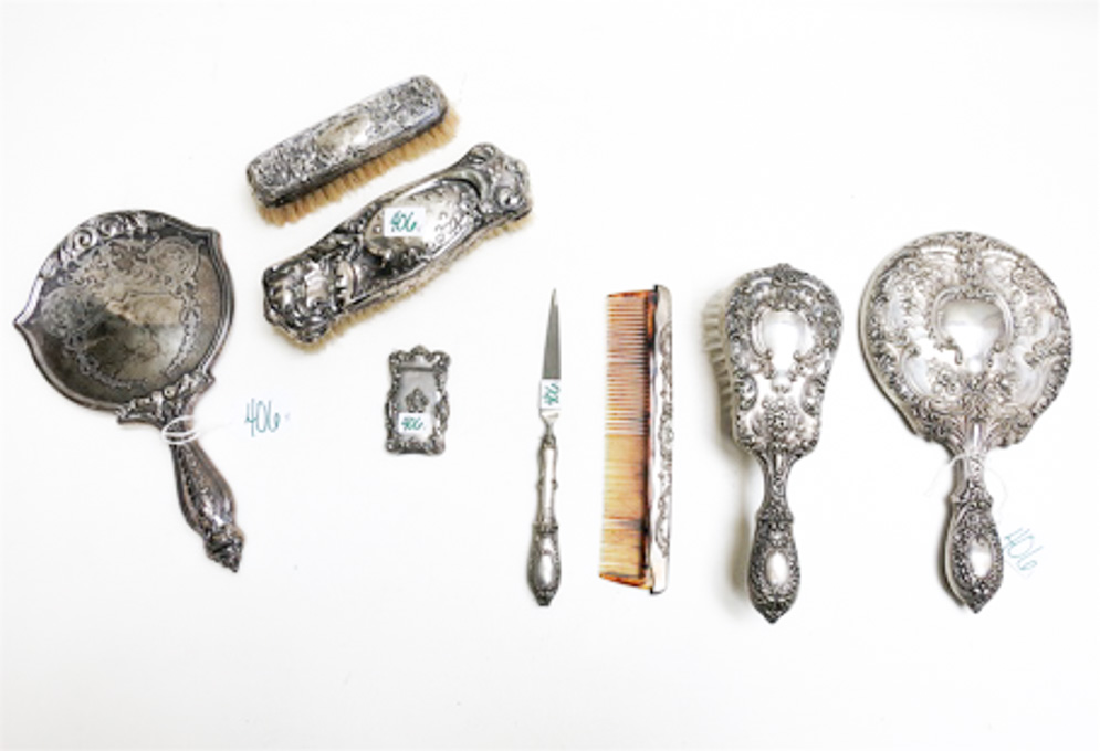 Appraisal: EIGHT STERLING SILVER DRESSER ITEMS set of by Gorham hand