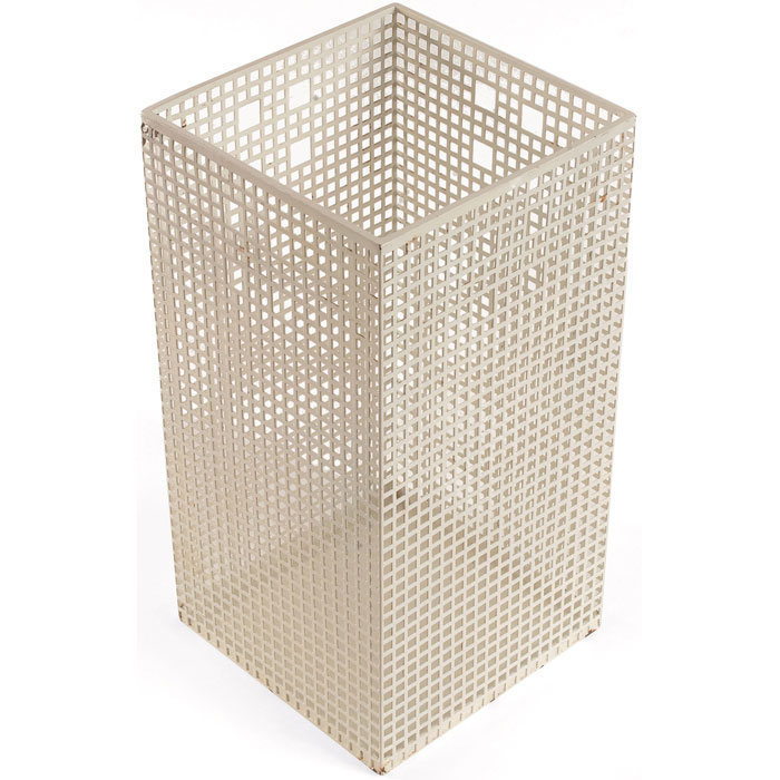 Appraisal: Josef Hoffman umbrella stand by Bieffeplast s square form with