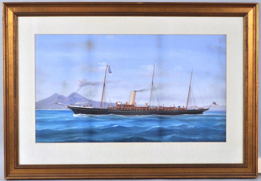 Appraisal: Large W C P Steamship Giralda unsigned attributed to Antonio