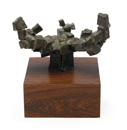 Appraisal: HANS VAN DE BOVENKAMP dutch b Abstract sculpture Bronze abstract