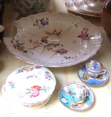 Appraisal: A Meissen charger late th century centrally decorated with flowers