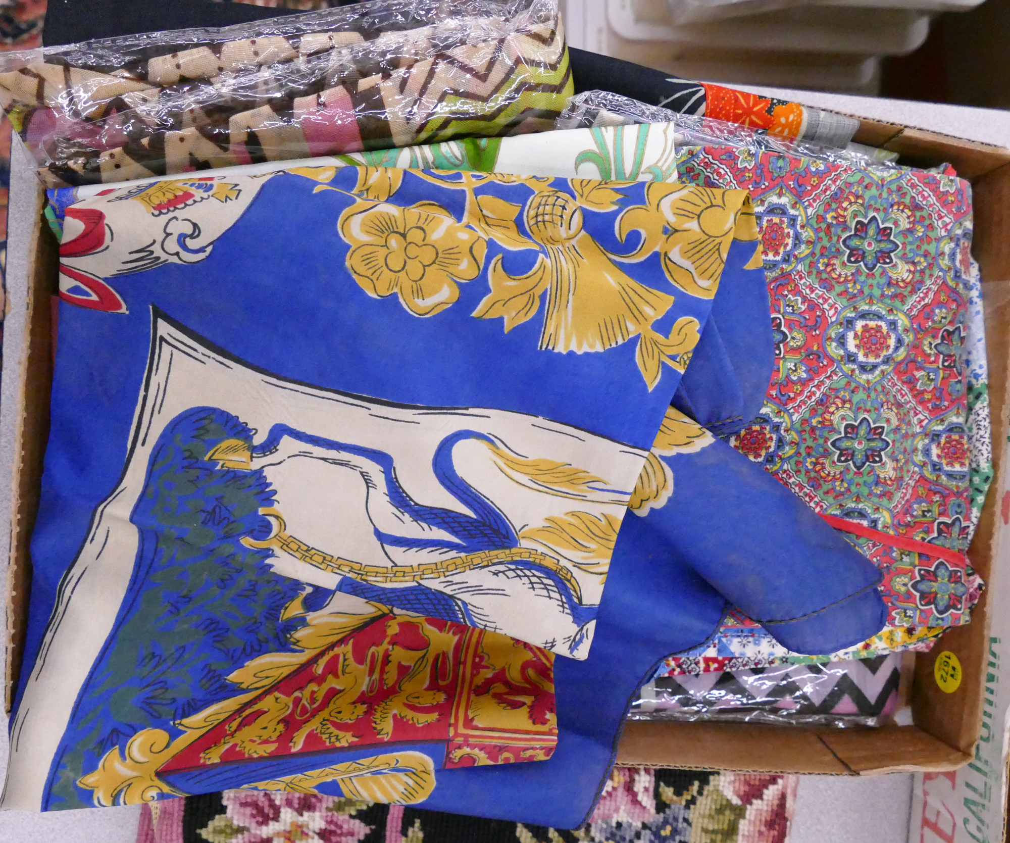 Appraisal: Box Vintage Silk Scarves