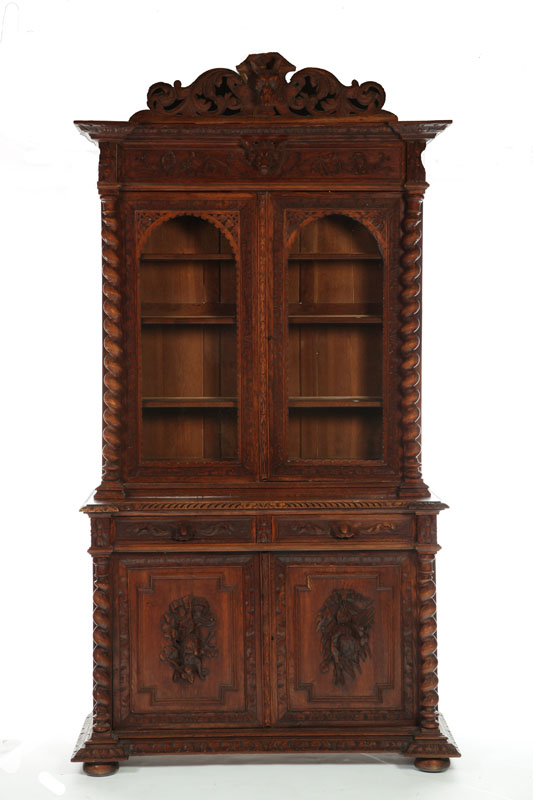 Appraisal: ROCOCO REVIVAL CUPBOARD European nd half- th century Oak with