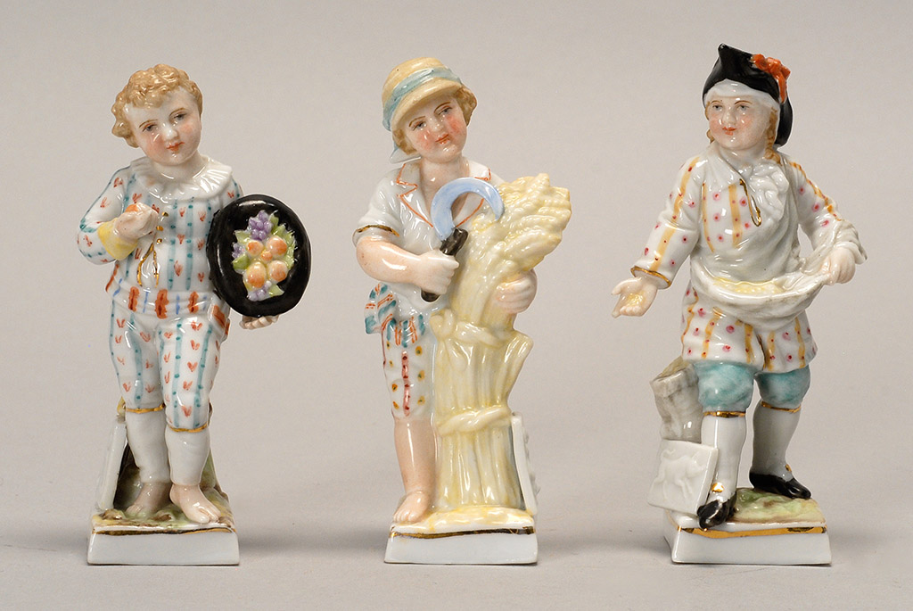 Appraisal: THREE H CHST PORCELAIN FIGURES Early th CenturyIn the form