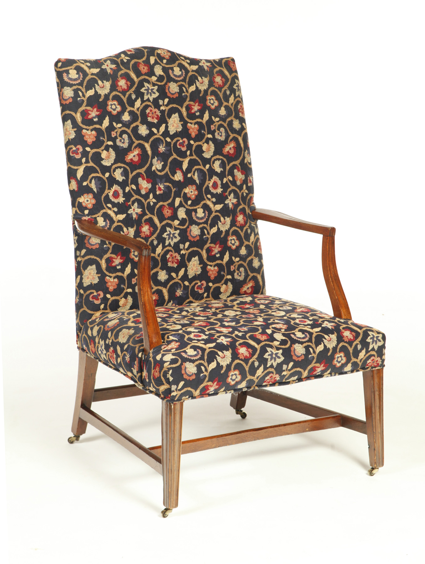 Appraisal: FEDERAL LOLLING CHAIR Probably Massachusetts early th century mahogany Serpentine