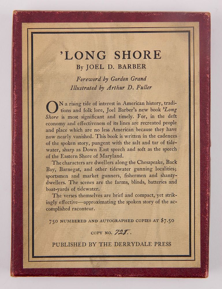 Appraisal: J Barber- 'Long Shore Barber Jose '' 'Long Shore'' Derrydale