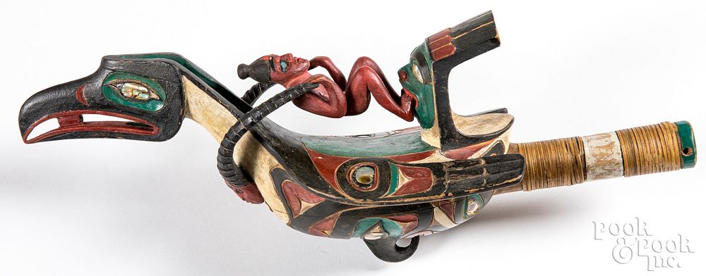 Appraisal: Ken Kidder Northwest Coast Indian raven rattle Ken Kidder Northwest