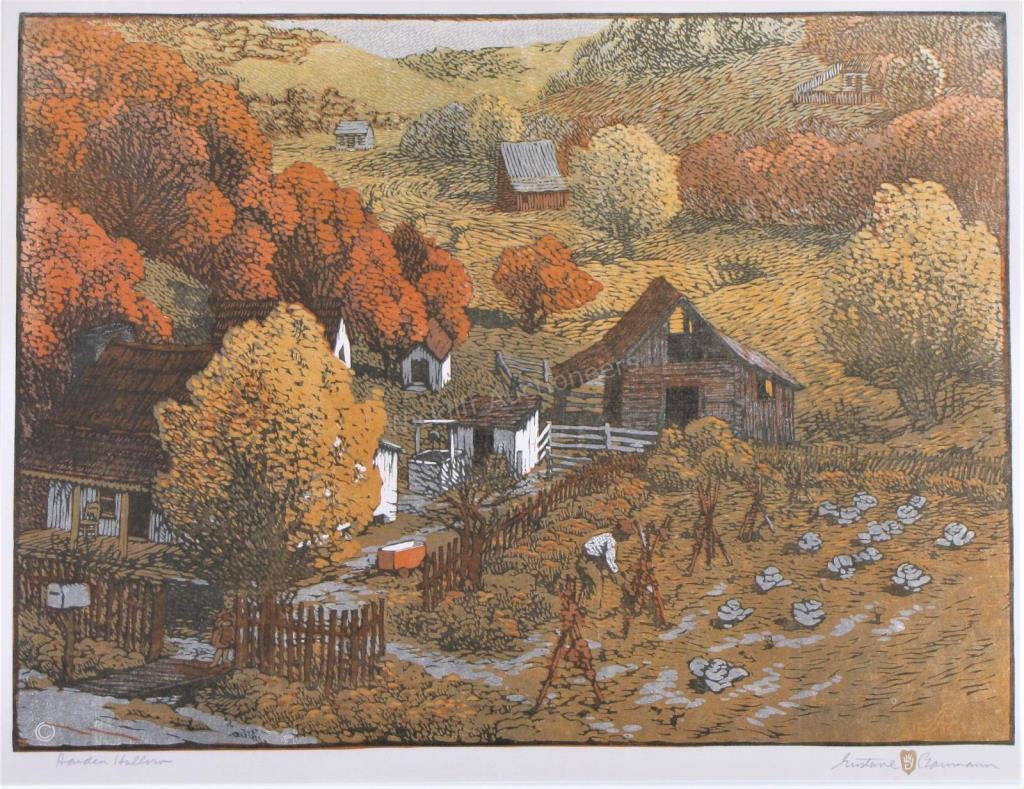 Appraisal: A framed color woodblock print by Gustav Baumann IN NM