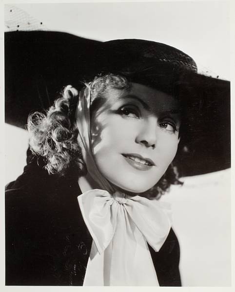 Appraisal: A Greta Garbo black and white photograph by Clarence Sinclair