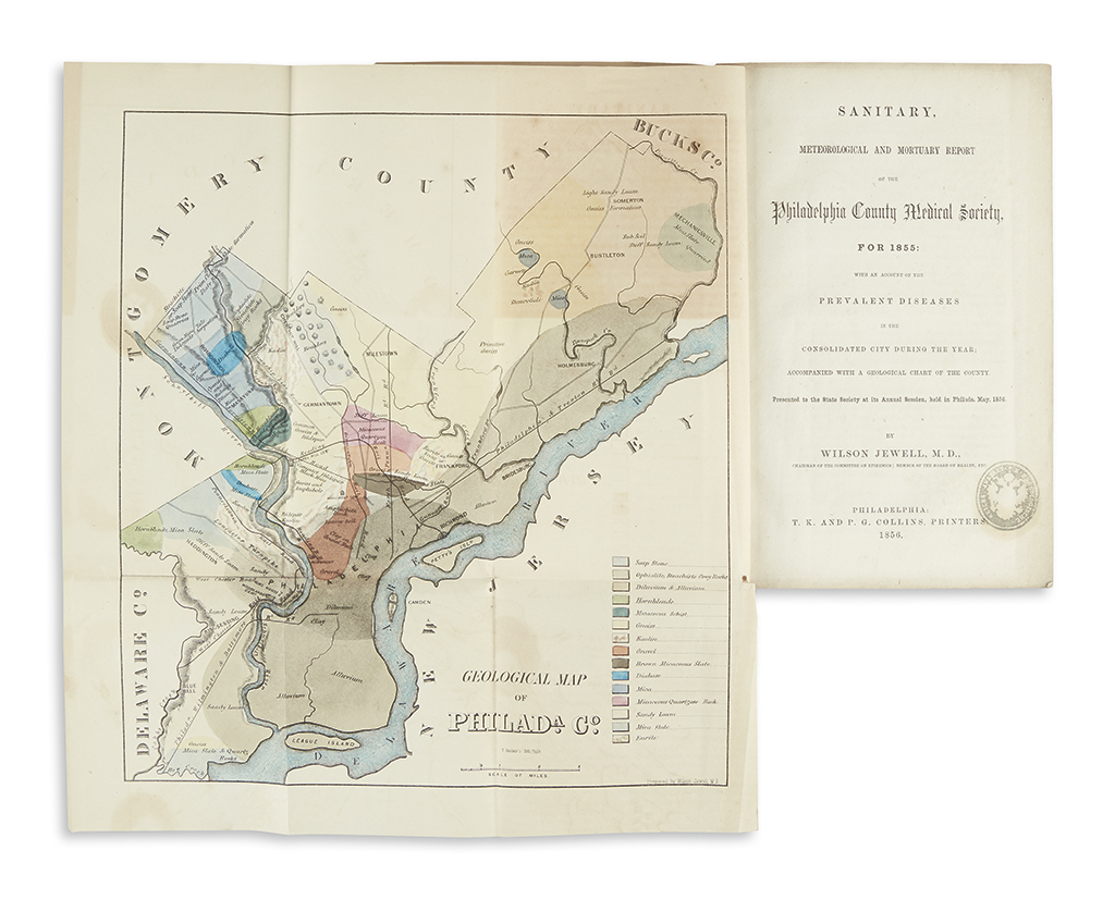 Appraisal: JEWELL WILSON Sanitary Meteorological and Mortuary Report of the Philadelphia