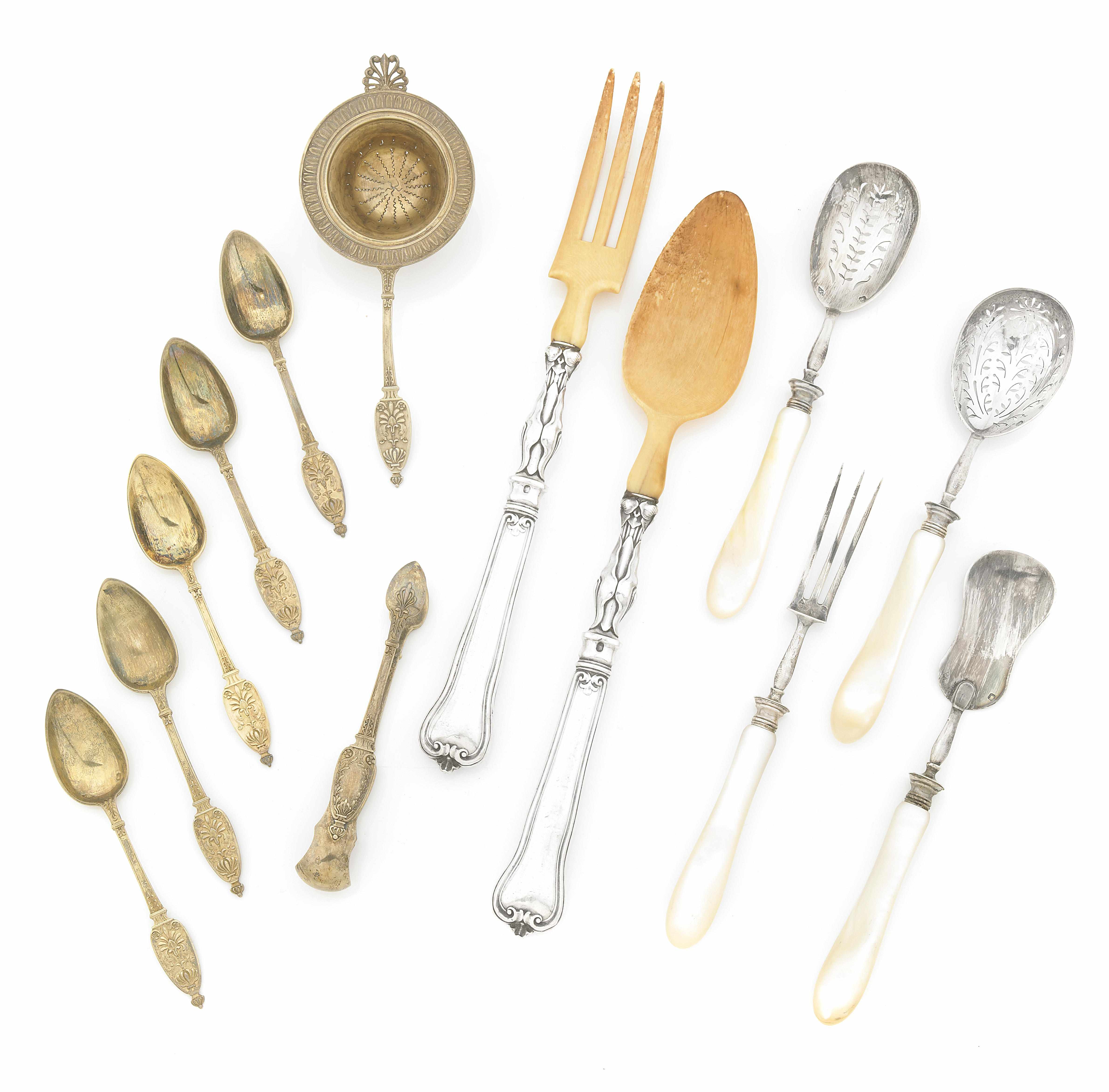 Appraisal: A group of French standard silver flatware th - th