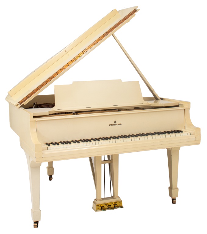 Appraisal: STEINWAY SONS CREAM LACQUER GRAND PIANO MODEL M Steinway Sons