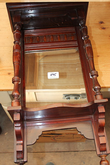 Appraisal: A LATE VICTORIAN OAK BATHROOM WALL CABINET with bird and