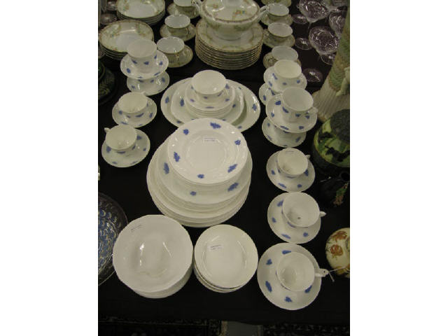 Appraisal: Pcs Adderley's Grandma's Ware China raised purple flowers on white